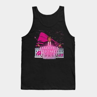 Funny Trump Pink Daddys Home Trump 2024 Tank Top